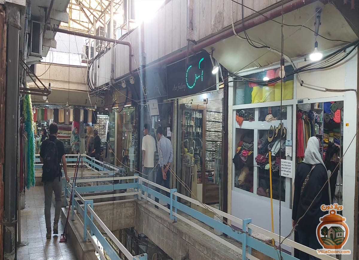 پاساژ قدیری رشت، بازار سنتی در قلب شهر برای خرید اجناس محلی. دسترسی آسان و موقعیت تاریخی عالی.